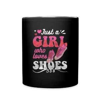 Collectionneur de chaussures Addiction au shopping - Mug uni - noir - Devant