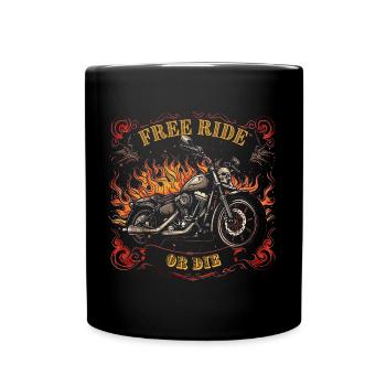 Moto Vintage – Ride Free Style - Mug uni - noir - Devant