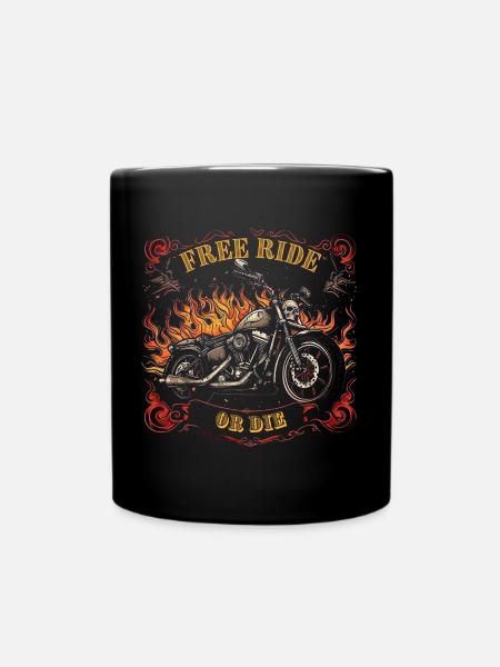 Moto Vintage – Ride Free Style - Mug uni - noir