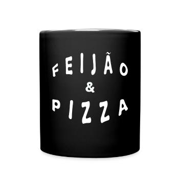 Italo Brasilianer Italiener Feijao &Pizza Geschenk - Tasse einfarbig - Schwarz - Vorne