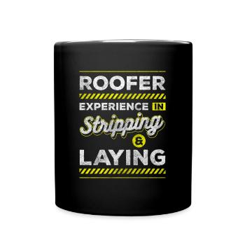 Marteau de constructeur de maisons de toits de charpentier - Mug uni - noir - Devant