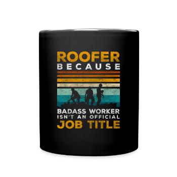 roofer craft house building guild clothing - Full Colour Mug - black - Front
