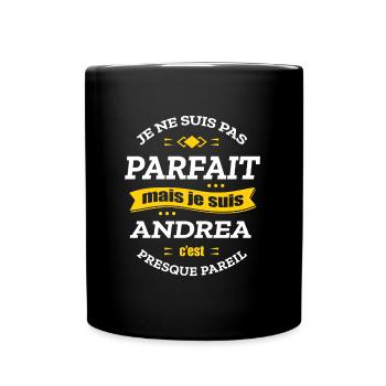 ANDREA PARFAIT - PRENOM ANDREA - Mug uni - noir - Devant
