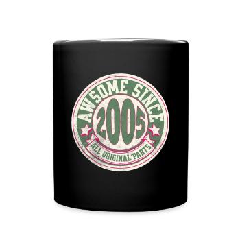 Vintage logo 2005 authentic origin - Full Colour Mug - black - Front