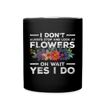 Fleurs parfum anniversaire romantique - Mug uni - noir - Devant