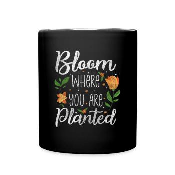 Blumen Duft Liebe Blumenstrauß - Tasse einfarbig - Schwarz - Vorne