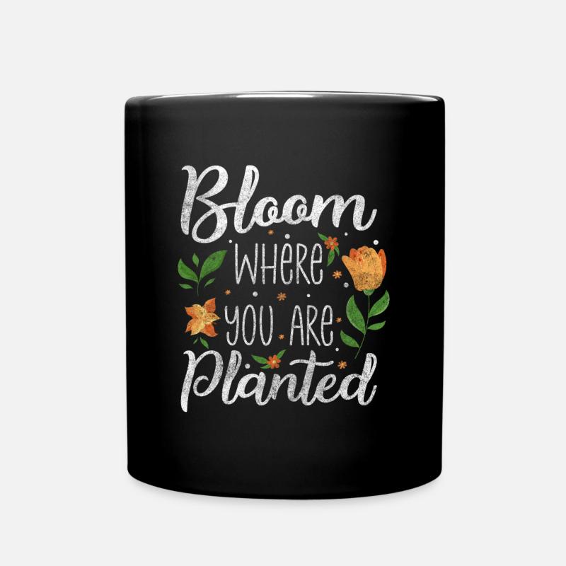 Blumen Duft Liebe Blumenstrauß - Tasse einfarbig - Schwarz