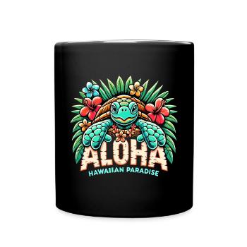 Aloha Tortue Hawaï Paradis Cadeau - Mug uni - noir - Devant