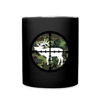 Chasseur Chasse à l’orignal - Mug uni - noir - Devant