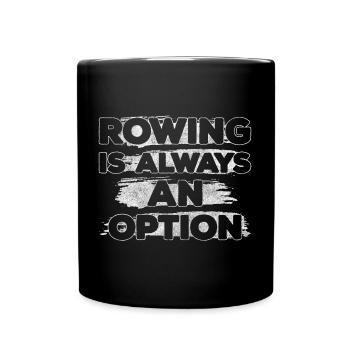 rowing machine sport strength gym - Full Colour Mug - black - Front