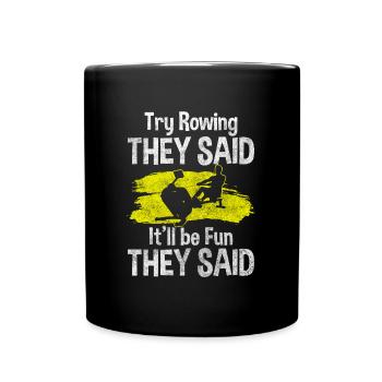 Rowing Machine Sports Strength Gym - Full Colour Mug - black - Front