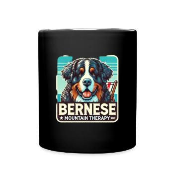Berner Sennenhund - Tasse einfarbig - Schwarz - Vorne