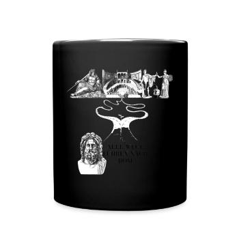 Tous les chemins mènent à Rome – conception ancienne - Mug uni - noir - Devant