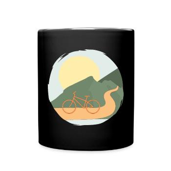 immer weiter fahren - Tasse einfarbig - Schwarz - Vorne