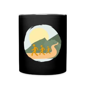 Keep on Walking - Tasse einfarbig - Schwarz - Vorne