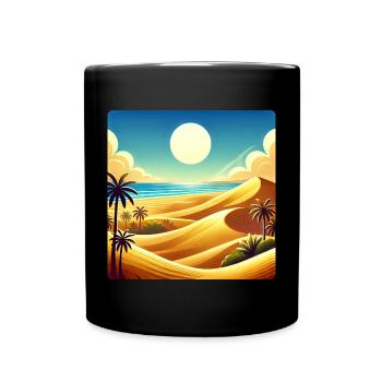 désert mer plage dunes de sable Gran Canaria - Mug uni - noir - Devant