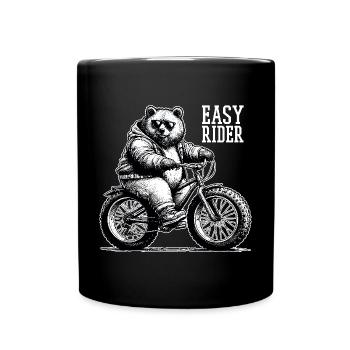 Fatbike Bear Bicycle Fat Tire Cool Gift - Full Colour Mug - black - Front