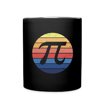 Math Pi Retro - Full Colour Mug - black - Front