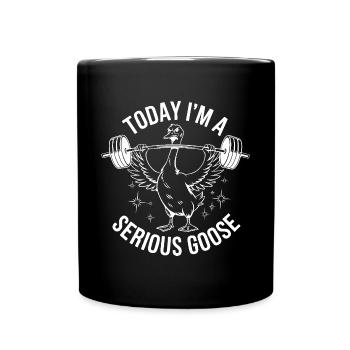 Lève-oie sérieux - Mug uni - noir - Devant