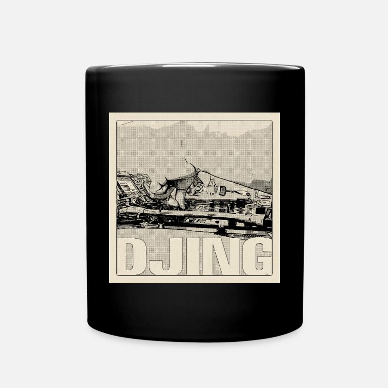 DJing Halftone Mix - Mug uni - noir