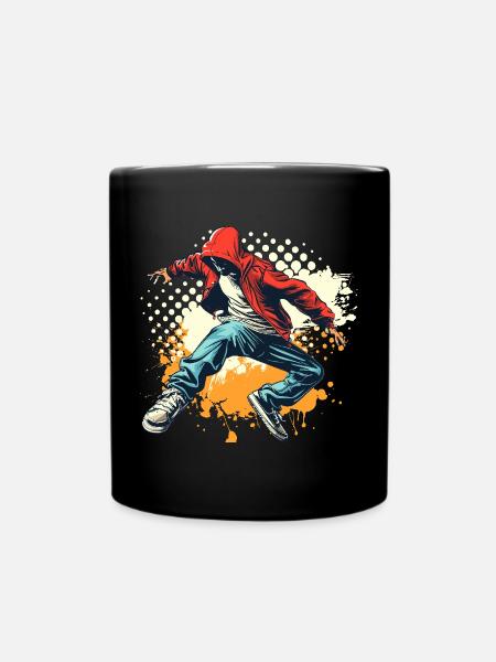 Breakdancer Grafik - Tasse einfarbig - Schwarz