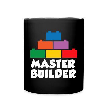 Brick Builder Toys Blocks Clamping Blocks Bricks - Full Colour Mug - black - Front