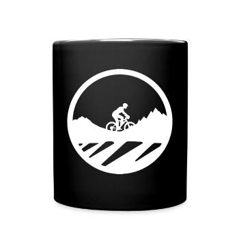 Mountain Bike Graphics - Full Colour Mug - black - Front