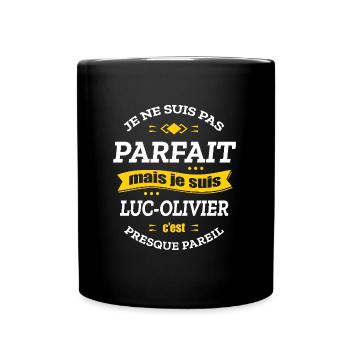 LUC-OLIVIER PARFAIT - PRENOM LUC-OLIVIER - Mug uni - noir - Devant