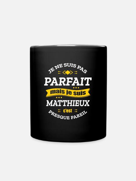 MATTHIEUX PARFAIT - PRENOM MATTHIEUX - Mug uni - noir