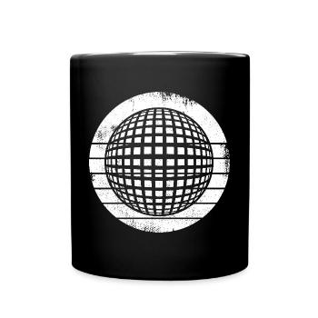 80er Disco - Tasse einfarbig - Schwarz - Vorne