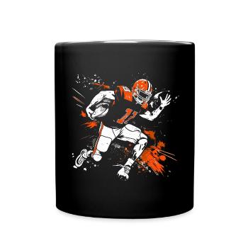 Footballer Streetart - Tasse einfarbig - Schwarz - Vorne