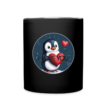 I LOVE YOU PENGUIN - Full Colour Mug - black - Front