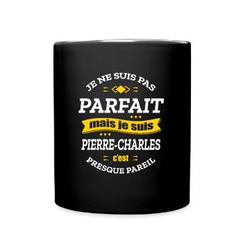 PIERRE-CHARLES PARFAIT - PRENOM PIERRE-CHARLES - Mug uni - noir - Devant