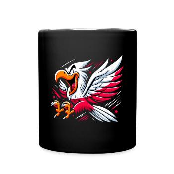 Polska Poland Eagle Flag Cartoon Gift - Full Colour Mug - black - Front