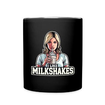Milchshake blonde Frau Blondine Geschenk - Tasse einfarbig - Schwarz - Vorne