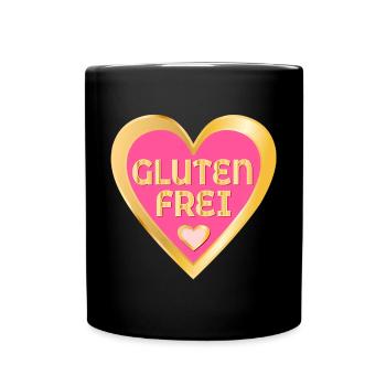 GLUTENFREI ZÖLIAKIE DÜNNDARM - Tasse einfarbig - Schwarz - Vorne