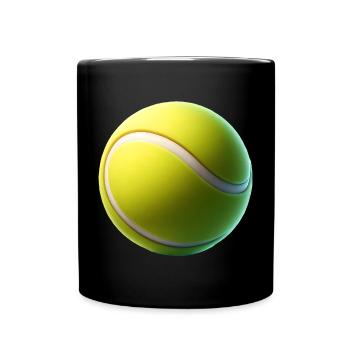 Tennis Tennisball - Tasse einfarbig - Schwarz - Vorne