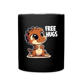 T-Rex süß Baby Dino Babydino Dinobaby Geschenk - Tasse einfarbig - Schwarz - Vorne
