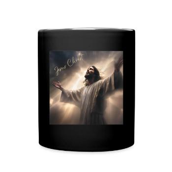 Jesus Christus, katholisch, religiös - Tasse einfarbig - Schwarz - Vorne