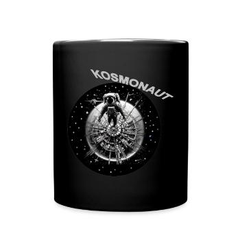 Kosmonaut im Sternenring - Tasse einfarbig - Schwarz - Vorne