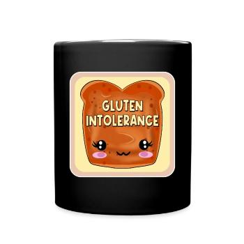 GLUTENUNVERTRÄGLICHKEIT ZÖLIAKIE - Tasse einfarbig - Schwarz - Vorne