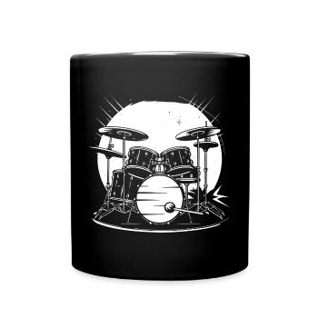 Drum Sketch - Full Colour Mug - black - Front