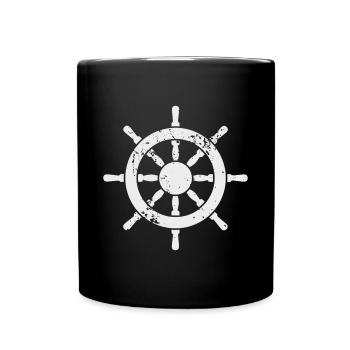 Steuerrad - Tasse einfarbig - Schwarz - Vorne