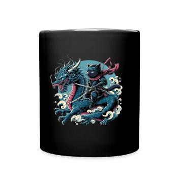 Ninja Cat Dragon Ninjato Cadeau - Mug uni - noir - Devant