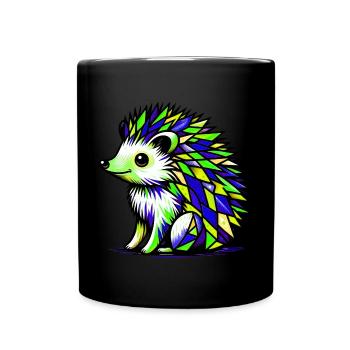 Igel - Tasse einfarbig - Schwarz - Vorne