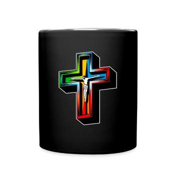 Jésus sur la croix - Mug uni - noir - Devant