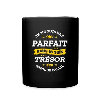 TRÉSOR PARFAIT - PRENOM TRÉSOR - Mug uni - noir - Devant