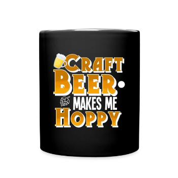 Bière artisanale - Mug uni - noir - Devant