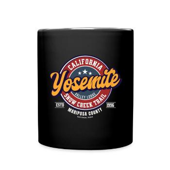 Yosemite Valley Lodge Logo Design - Full Colour Mug - black - Front