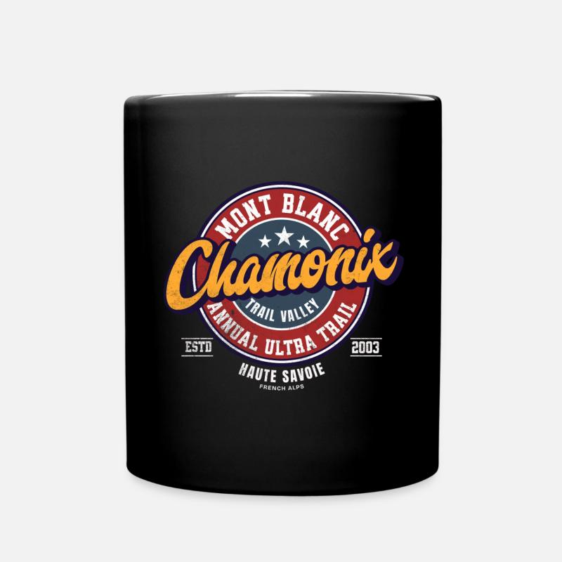 Mont Blanc Ultra Trail Chamonix Trail Aufnäher - Tasse einfarbig - Schwarz